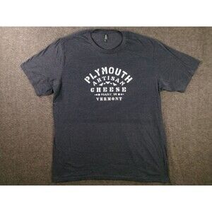 Plymouth Artisan Cheese Vermont Shirt Mens Extra Large Navy Graphic Tee